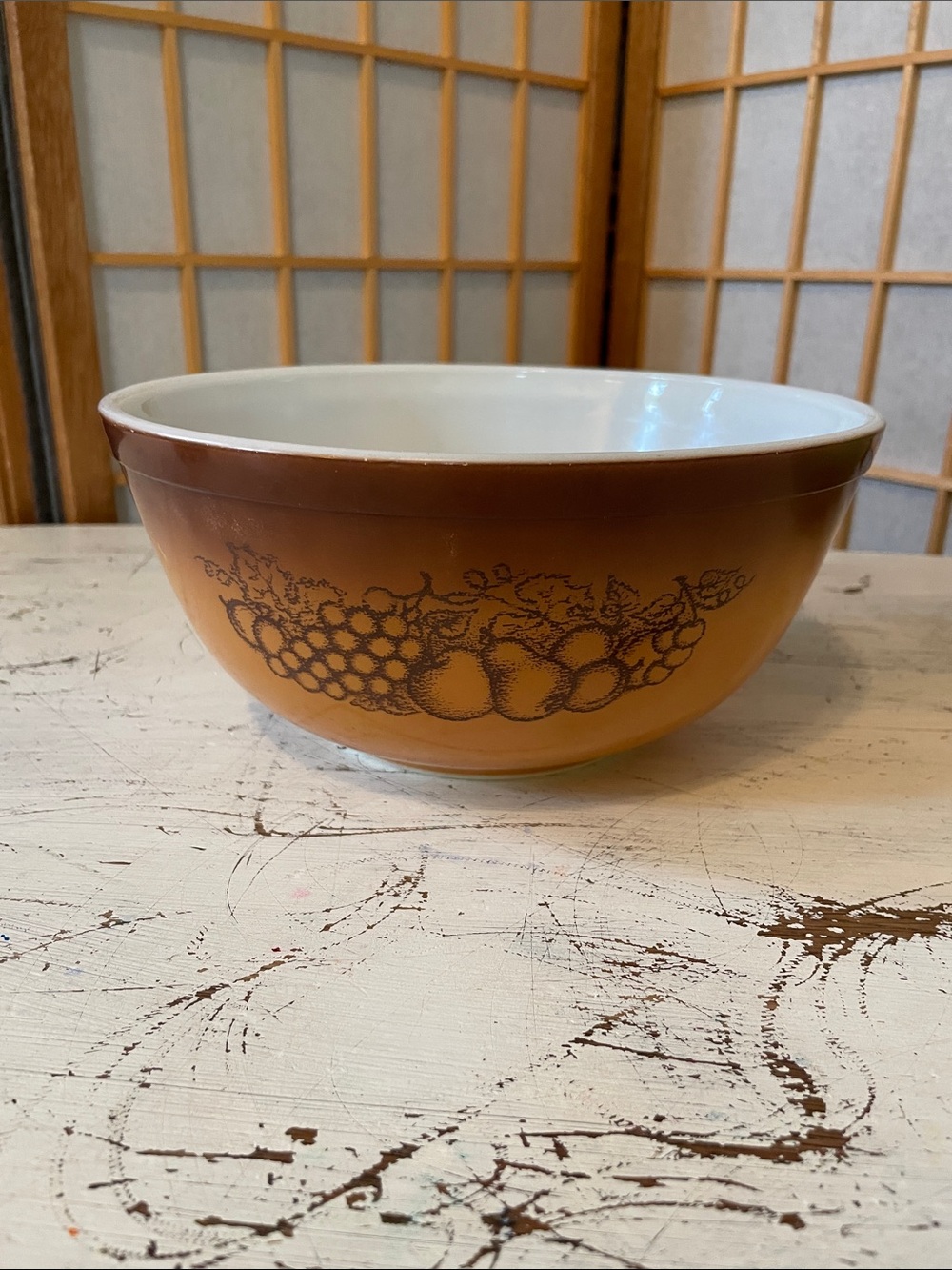 Vintage Pyrex 403 Old Orchard Mixing Bowel